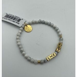 Little Words Project Bracelet Pronouns She Her She/her Beaded Stretch NWT Gender